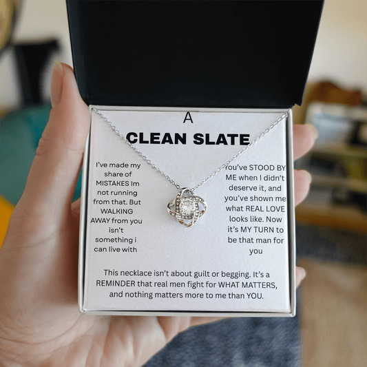 A CLEAN SLATE | LOVE KNOT NECKLACE - APOLOGY AND RECONCILIATION GIFT FOR HER