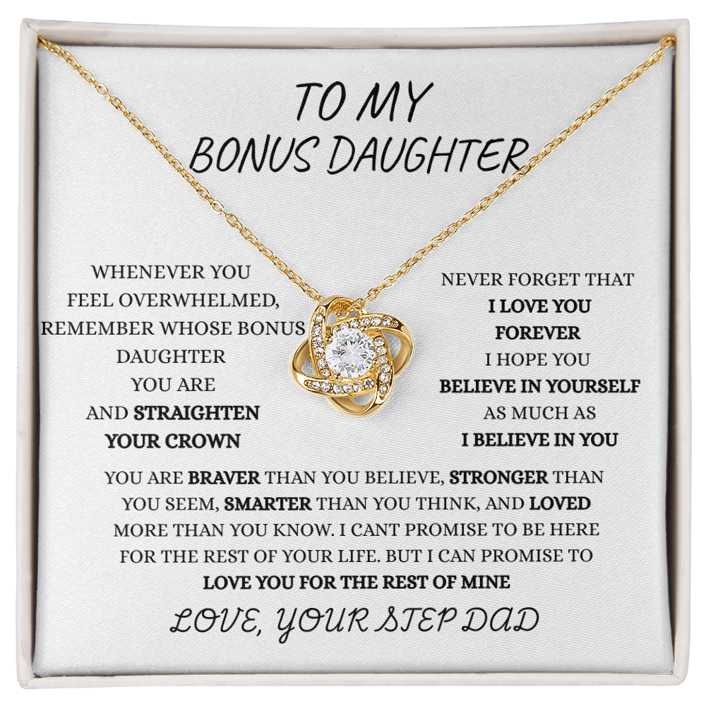 TO MY BONUS DAUGHTER FROM STEP DAD | FOREVER LOVE NECKLACE