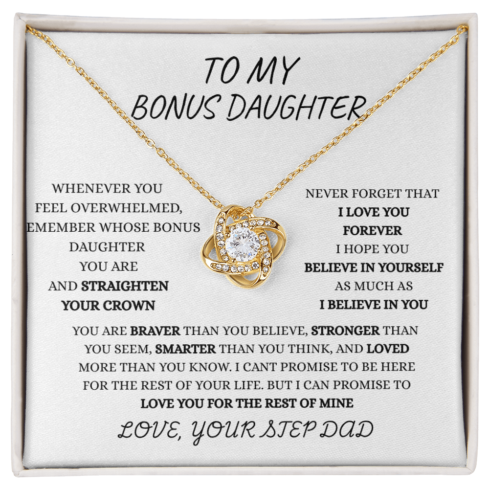 TO MY BONUS DAUGHTER FROM STEP DAD | FOREVER LOVE NECKLACE