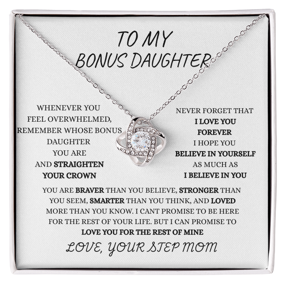 TO MY BONUS DAUGHTER FROM STEP MOM | FOREVER LOVE NECKLACE