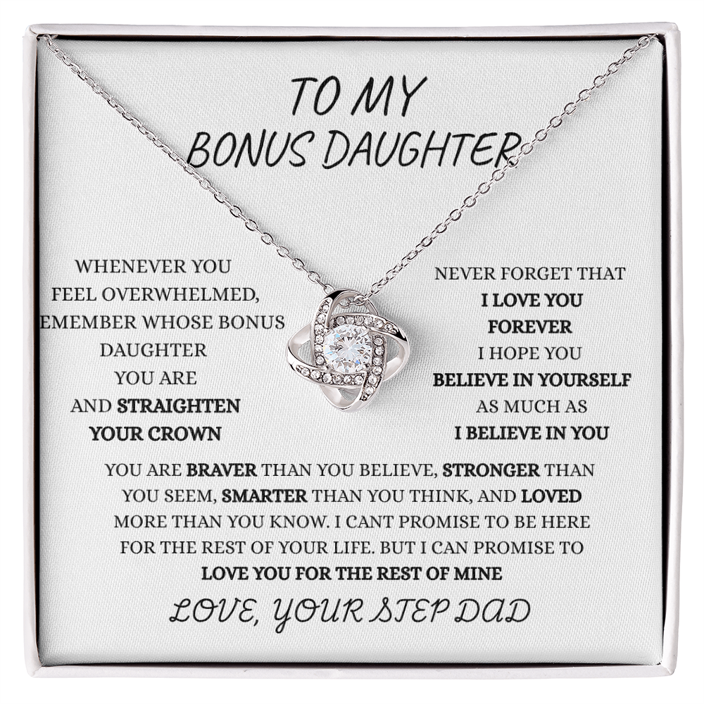 TO MY BONUS DAUGHTER FROM STEP DAD | FOREVER LOVE NECKLACE
