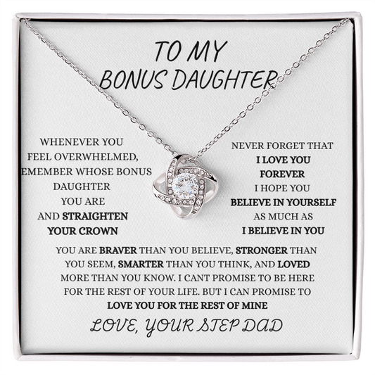TO MY BONUS DAUGHTER FROM STEP DAD | FOREVER LOVE NECKLACE