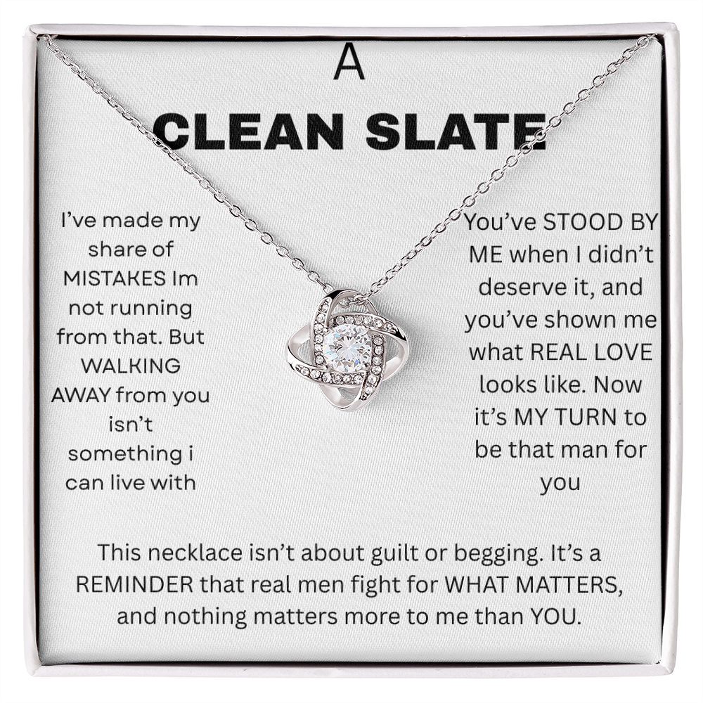 A CLEAN SLATE | LOVE KNOT NECKLACE - APOLOGY AND RECONCILIATION GIFT FOR HER