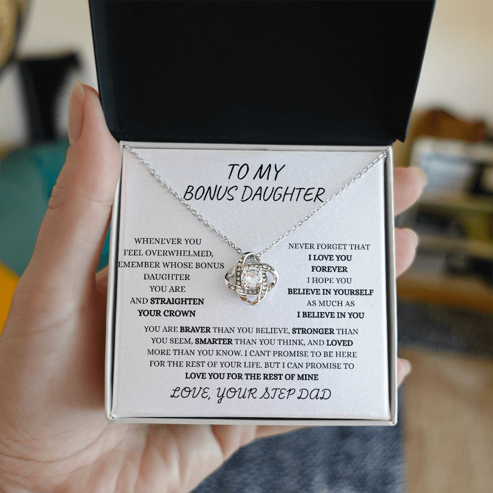 TO MY BONUS DAUGHTER FROM STEP DAD | FOREVER LOVE NECKLACE