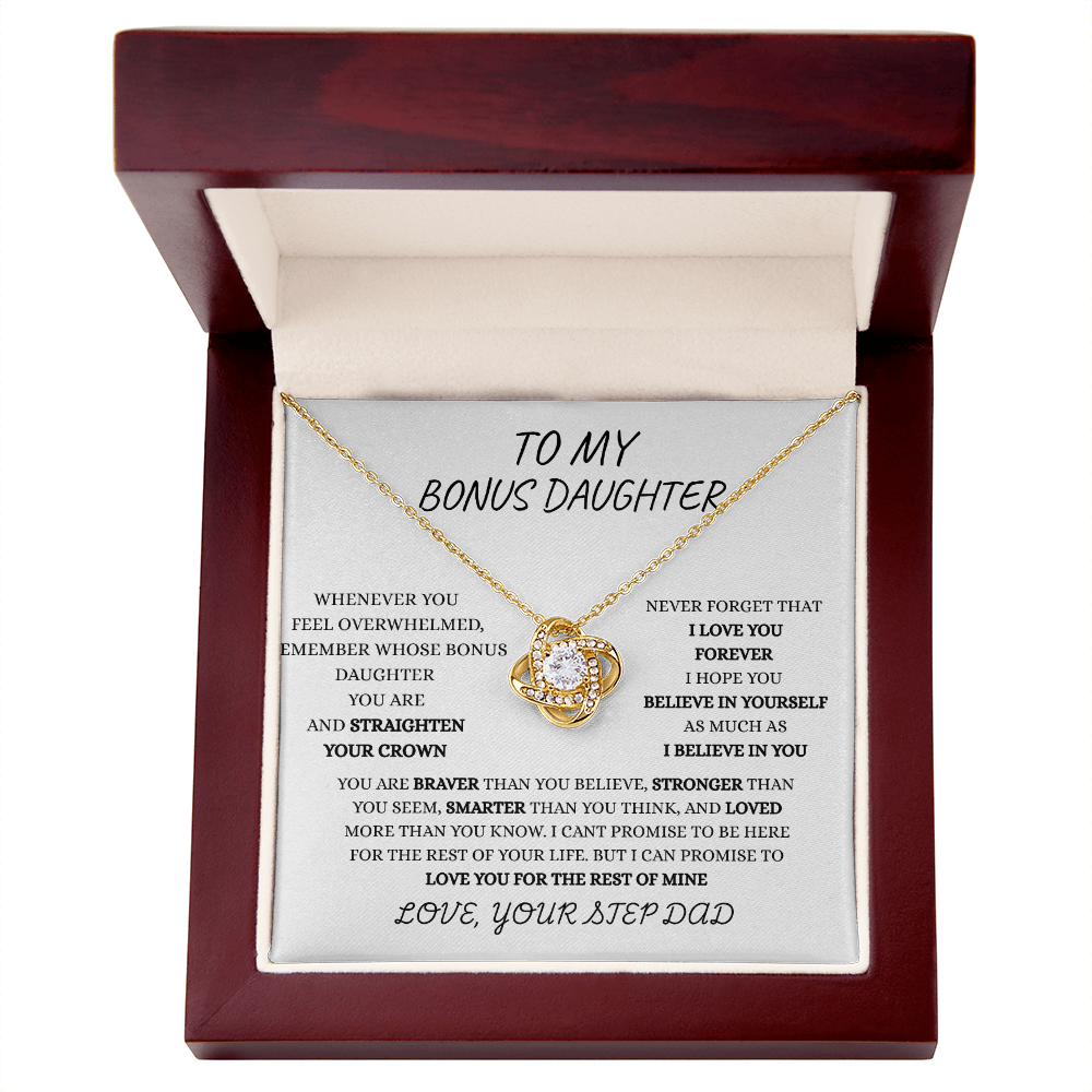 TO MY BONUS DAUGHTER FROM STEP DAD | FOREVER LOVE NECKLACE