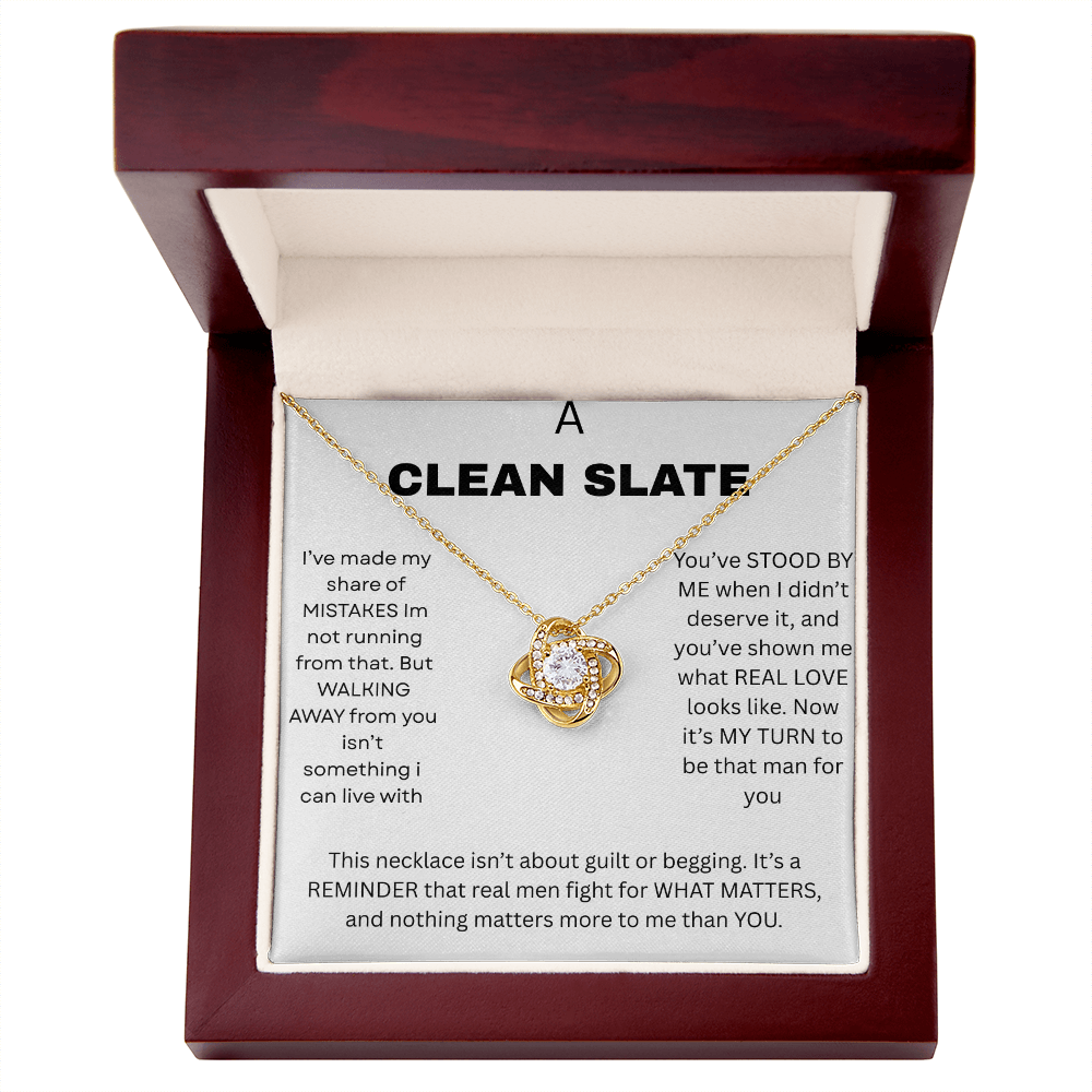 A CLEAN SLATE | LOVE KNOT NECKLACE - APOLOGY AND RECONCILIATION GIFT FOR HER