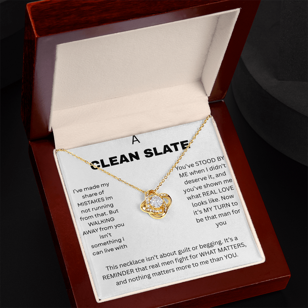 A CLEAN SLATE | LOVE KNOT NECKLACE - APOLOGY AND RECONCILIATION GIFT FOR HER